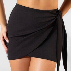 NWT TA3 Mini Wrap Skirty Women's 2XL Style#TA3165 Black Pool Beach Slimming